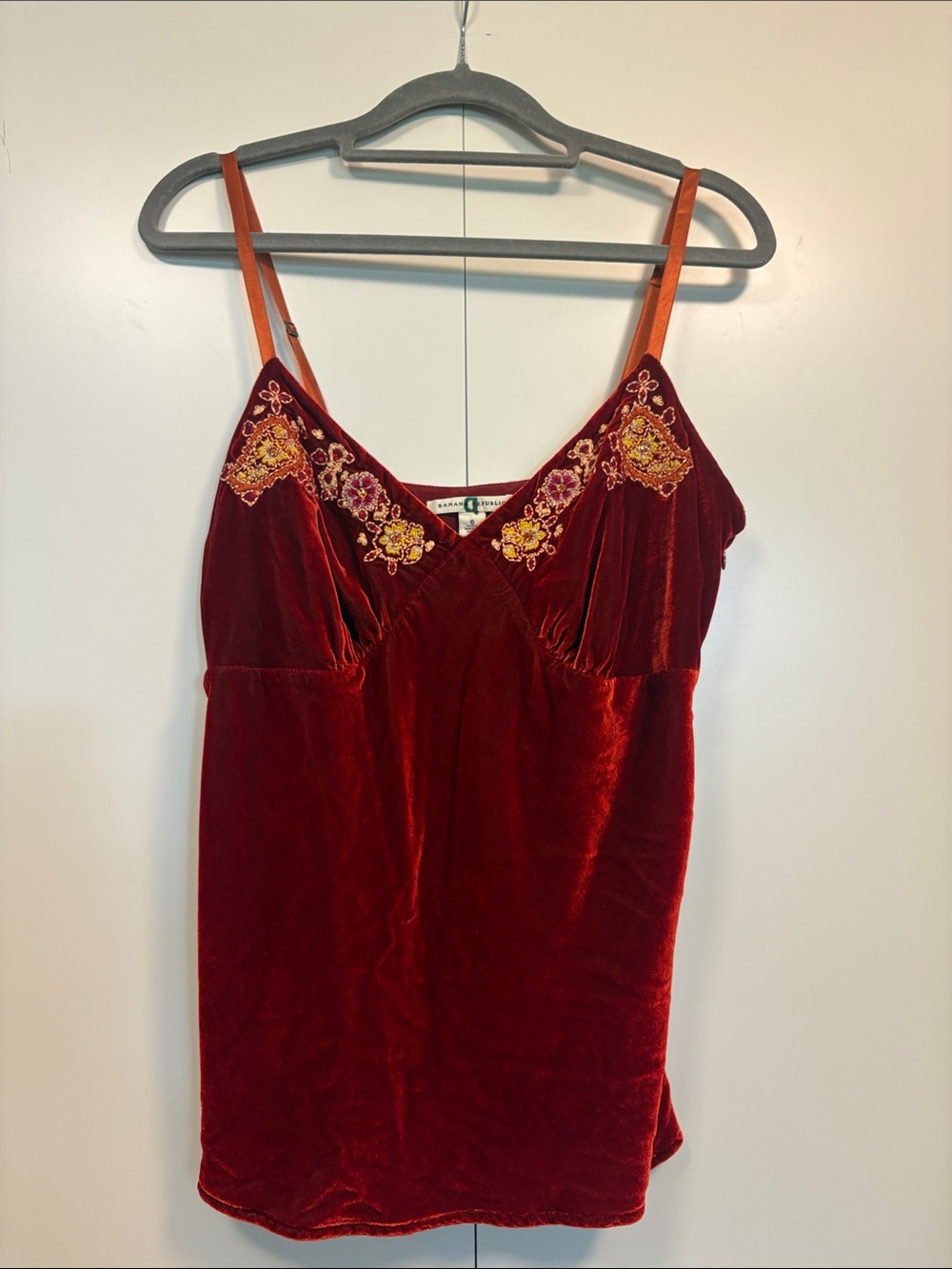 Banana Republic camisole Velvet Embroidered Chemise 6